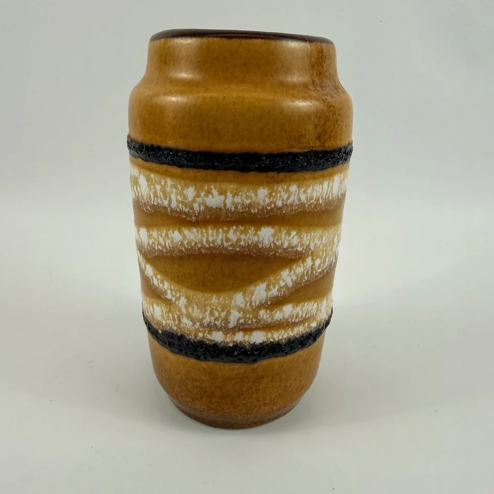 Scheurich West‎ Germany Fat Lava Pottery Vase 231-15 Mid Century Modern Ochre